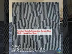 ভারী দায়িত্ব এলাকায় জন্য প্রিমিয়াম কালো Polypropylene গ্যারেজ মেঝে টাইল