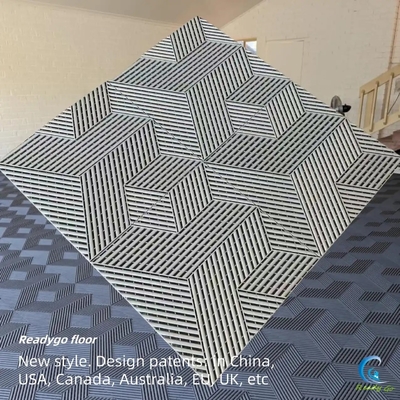 ধূসর ভারী দায়িত্ব গ্যারেজ মেঝে 400x400mm শিল্প interlocking মেঝে টাইলস